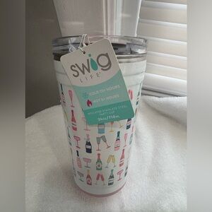 Swig Life Insulated Tumbler with Colorful Drink Pattern